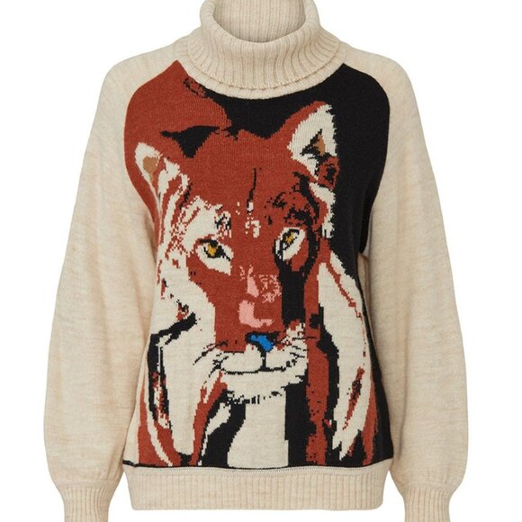 Aldomartins Kinka Graphic Tiger Wool Blend  Sweater Wearable Art Sizes 4 - Picture 1 of 8